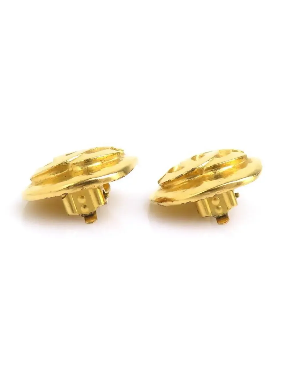 Auth Chanel Vintage Cc Logo Clip On #302708C28B